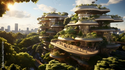 Megatowers of Tomorrow: A Futuristic Vision of Sustainable Urban Harmony