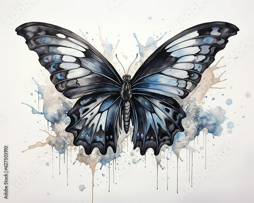 butterfly moth hawk mothwatercolor world quick sketch color painting transparent watercolor paints paper, tone parchment, cardboard, silk, ivory watercolor with whitewash, gouache, sanguine painting, 