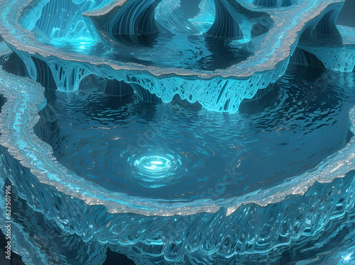 abstract gwater / glass texture made in 3d photo