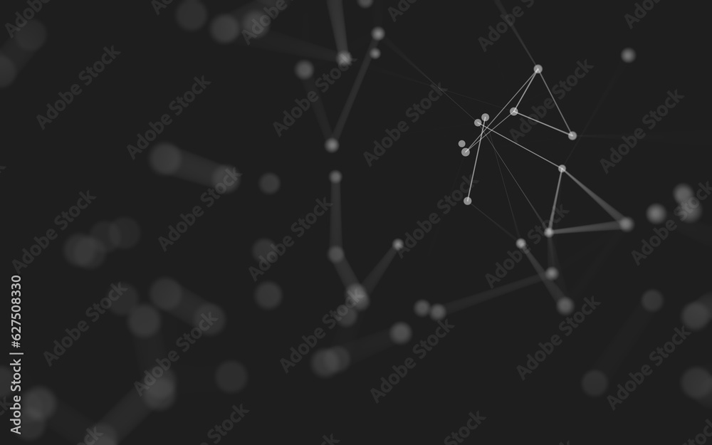Abstract background. Molecules technology with polygonal shapes, connecting dots and lines. Connection structure. Big data visualization. Abstract background. Molecules technology with polygonal shapes, connecting dots and lines. Connection structure. Big data visualization.