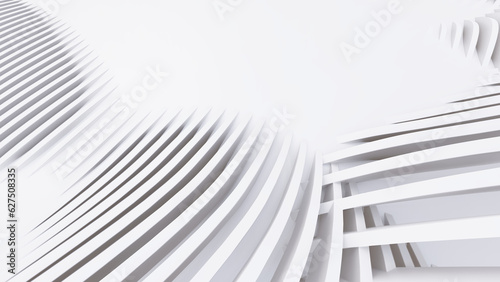 Wallpaper Mural Abstract Curved Shapes. White Circular Background. Torontodigital.ca
