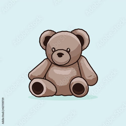 bear doll cute cartoon style illustration