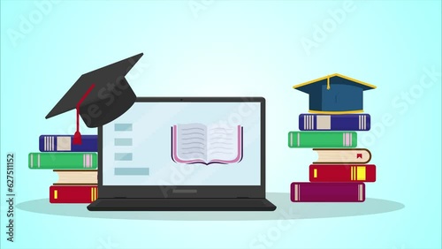 Online Education Concept, Distance Learning, Animation - 2D Animated Video