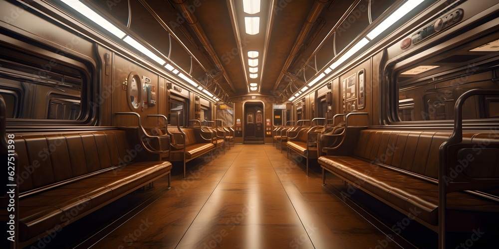 Fototapeta premium The underground aesthetics of interior decoration, on the subway