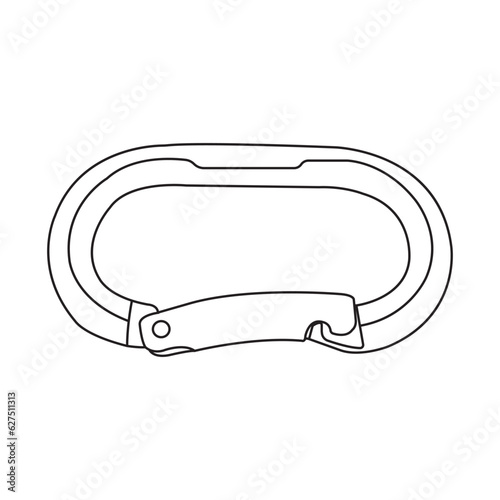 Carabiner mountain equipment icon