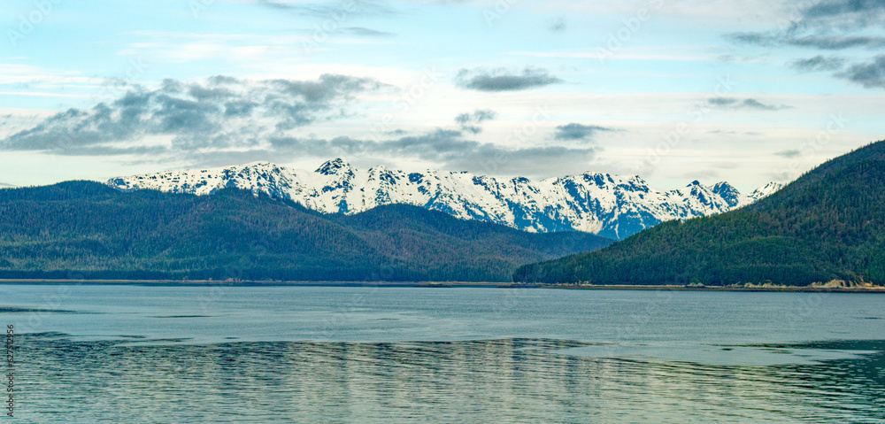 Snow-Capped Mountains Along the Inside Passage