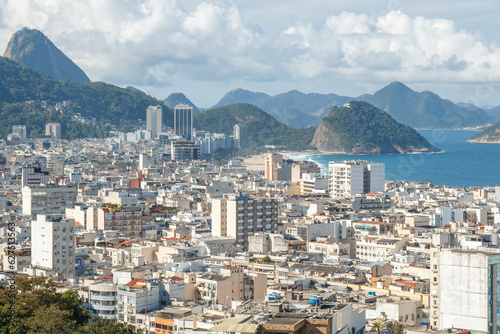 View of Copacabana neighborhood in Rio de Janeiro.