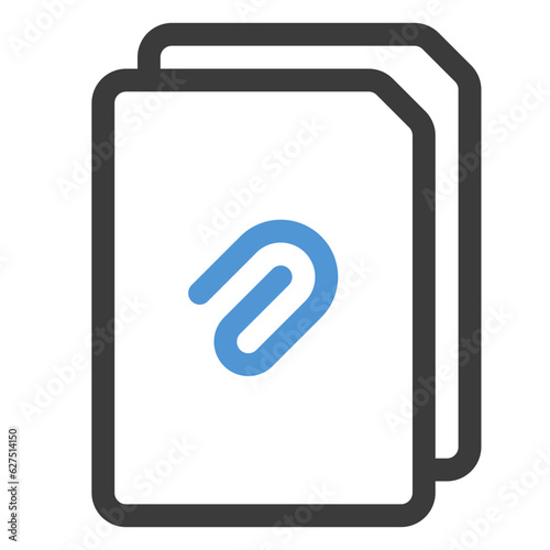 attachment icon in color line style