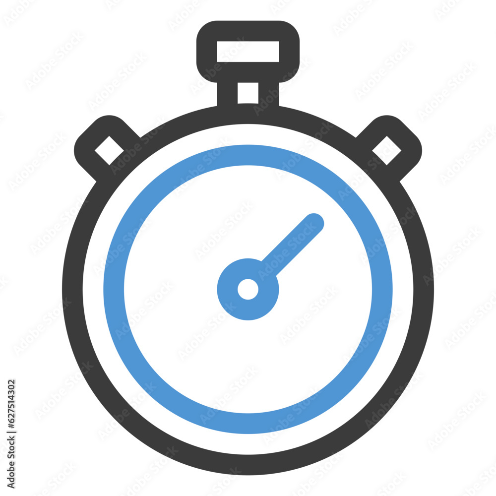 stopwatch icon in color line style stopwatch icon in color line style