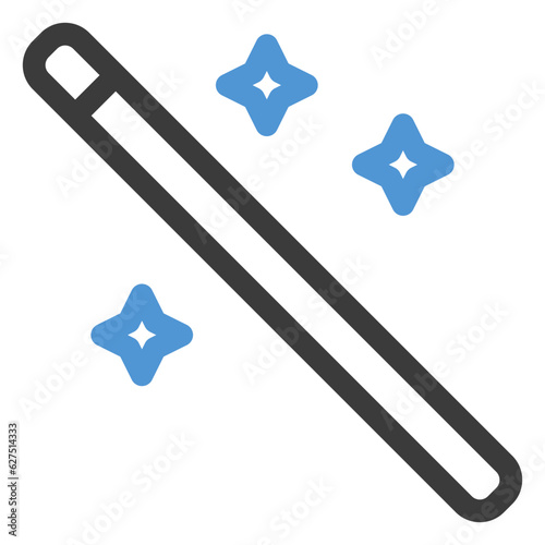 magic wand icon in color line style