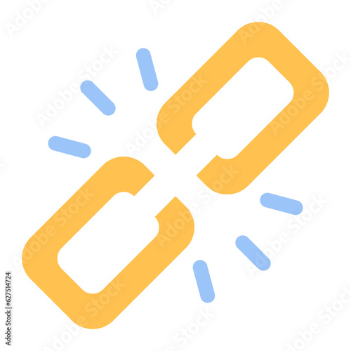 broken link icon in flat style