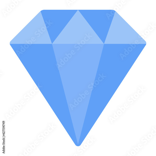 diamond icon in flat style