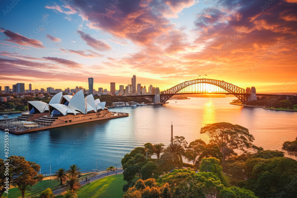 Obraz premium Sydney Australia travel destination. Tour tourism exploring.