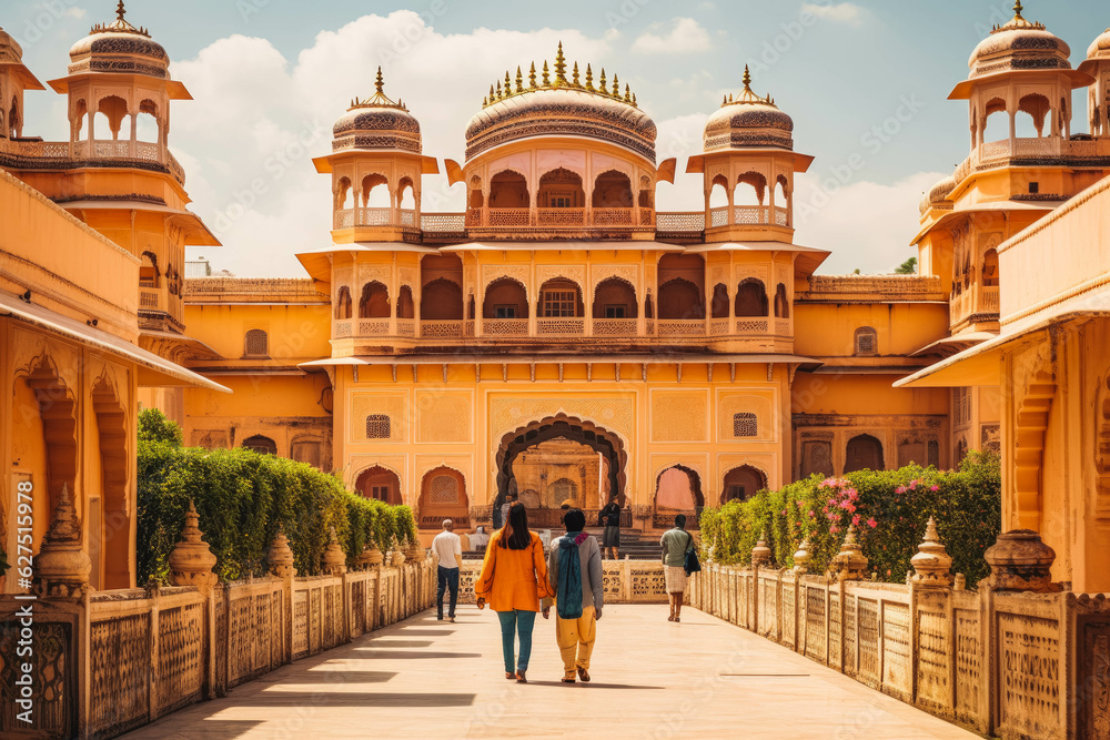 Jaipur India travel destination. Tour tourism exploring.