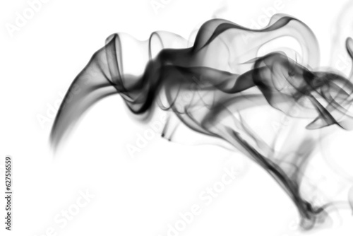 Texture of black smoke on white background