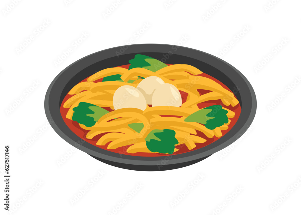 Mango salad. Simple flat illustration. Mango salad. Simple flat illustration.