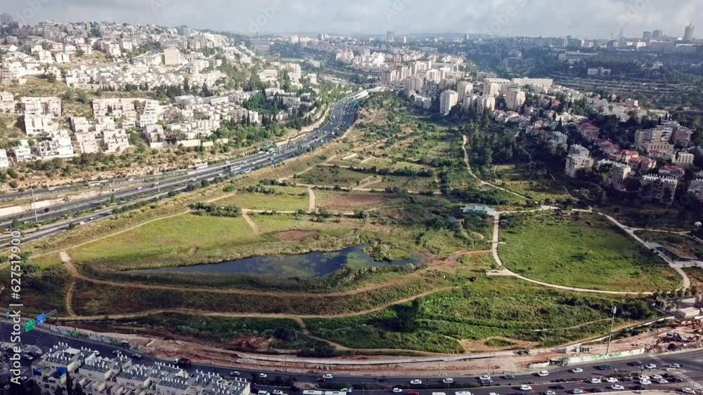 Jerusalem panorama landscape aerial Jerusalem panorama landscape aerial