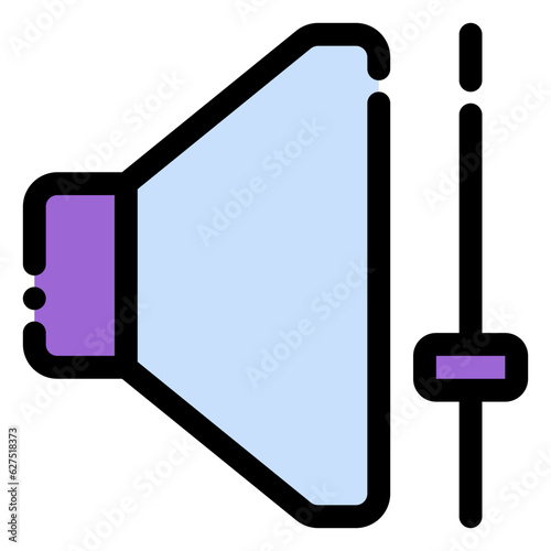 volume icon in flat line style