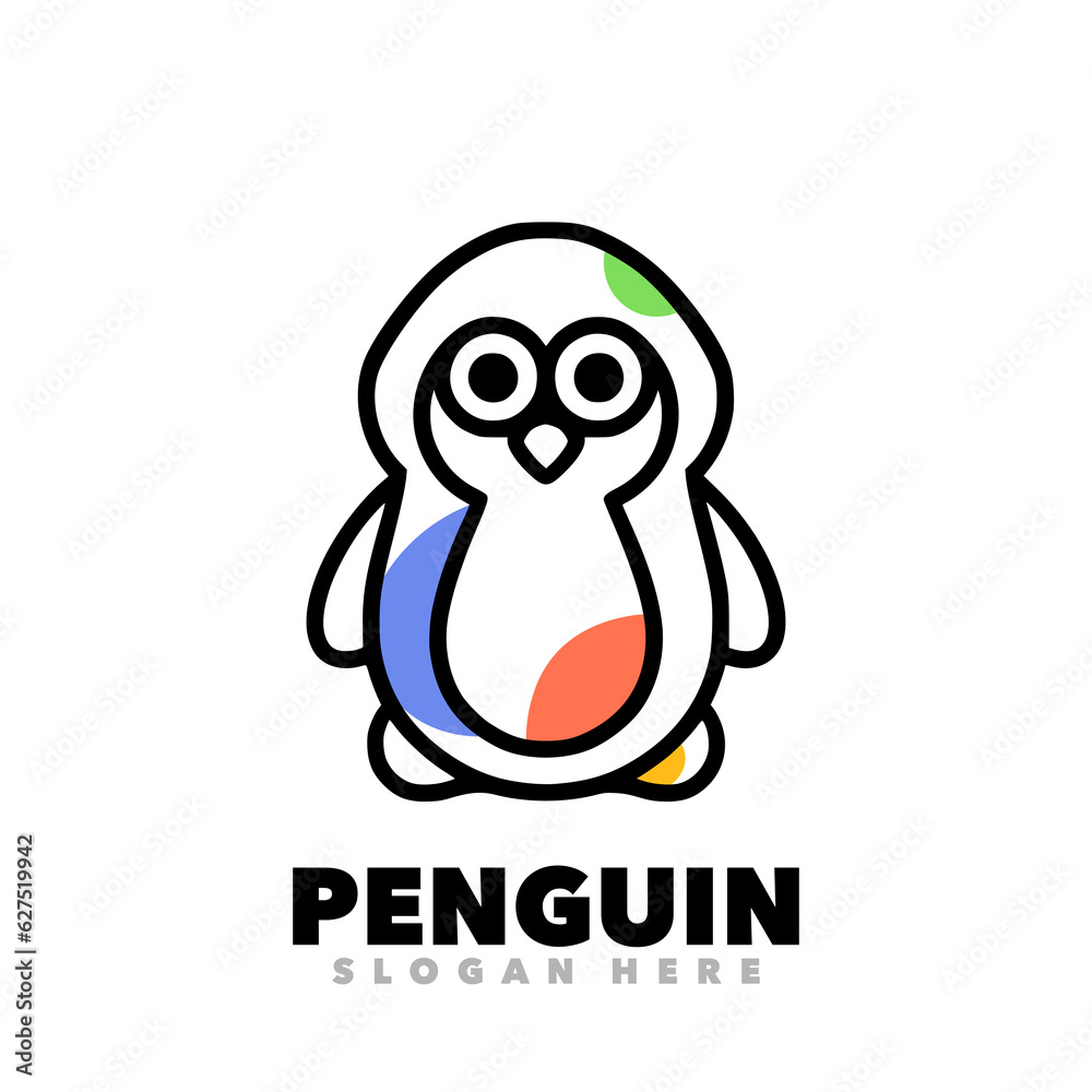 Penguin outline design Penguin outline design
