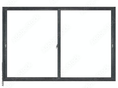 木製の黒い窓枠 A