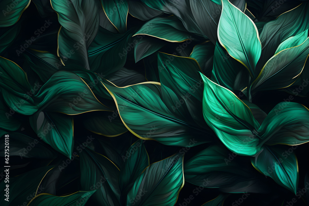 abstract background with leaves, AI generate abstract background with leaves, AI generate
