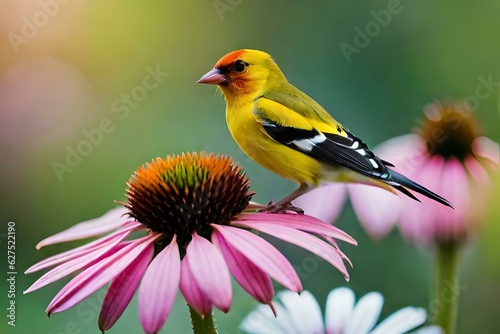 yellow wagtail on a flower © Fatima
