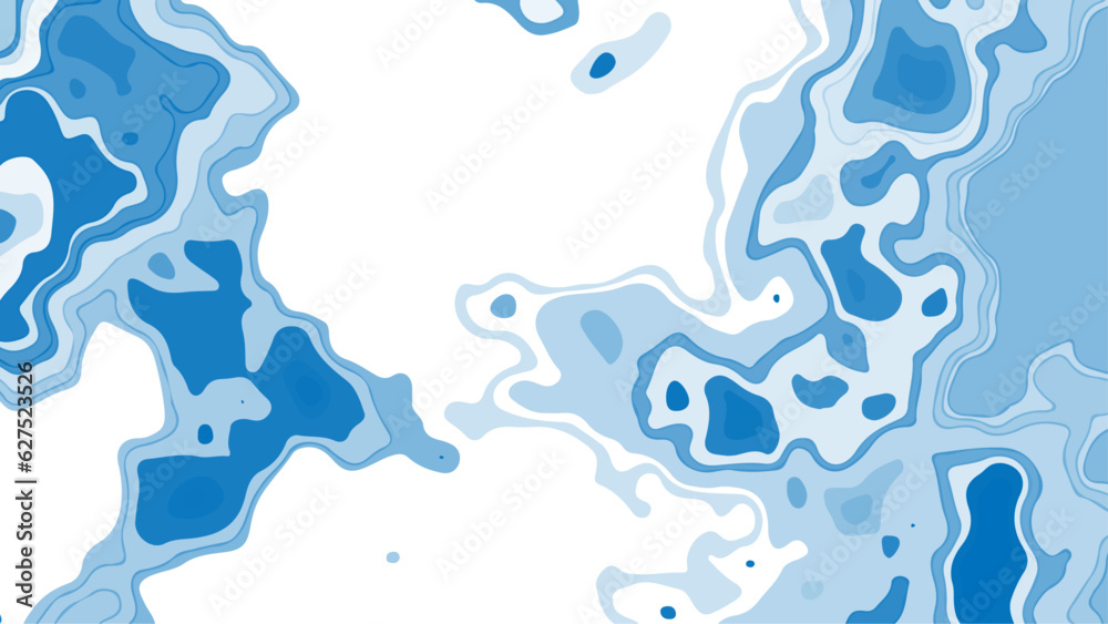 paper cut out layer. Paper cut wet waves blue background. Modern water landscape layout design vector. paper cut out layer. Paper cut wet waves blue background. Modern water landscape layout design vector.