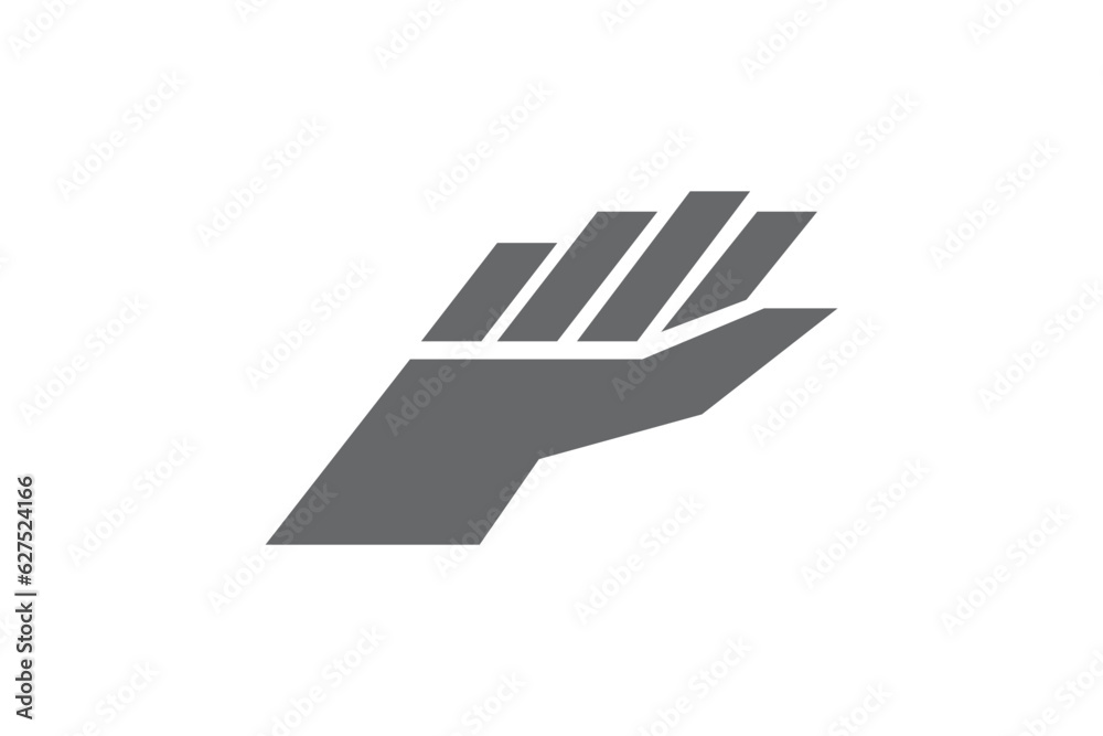 Hand Logo vector, flat design best vector icon for company Hand Logo vector, flat design best vector icon for company