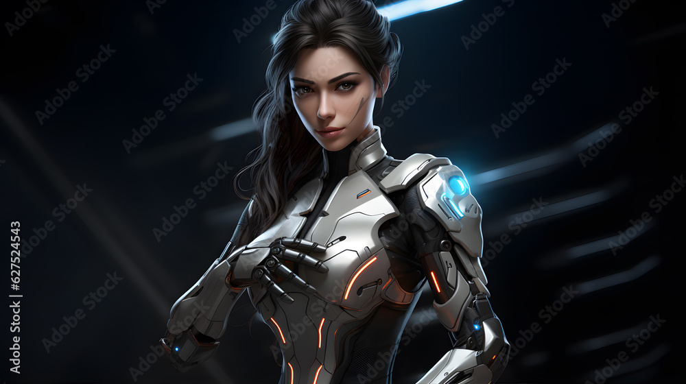 A futuristic Gaming Character Illustration A futuristic Gaming Character Illustration