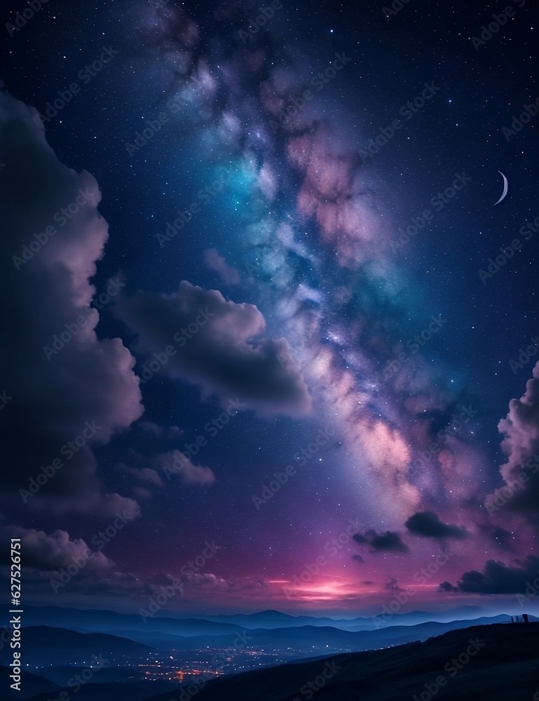 Night Sky's Beauty: Celestial Elegance and Enchanting Stars 