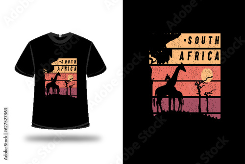 t-shirt south africa color orange and yellow