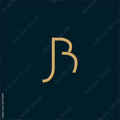 Letter J B Logo Design, elegance typography, fashion, brand. eps