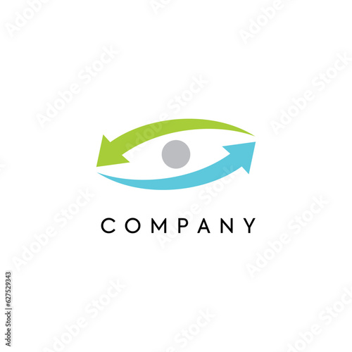 Financial Eye logo design, aero, clinic, optical, hospital, medical. eps