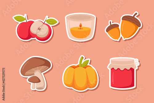 Autumn Sticker Set Collection Design