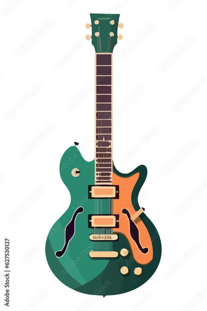 Green electric guitar design Green electric guitar design