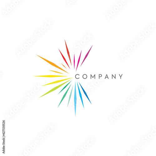 Shine logo design  sun shine logo  colorful logo design