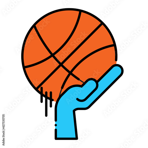 Basketball throw illustration