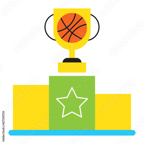 Basketball podium illustration