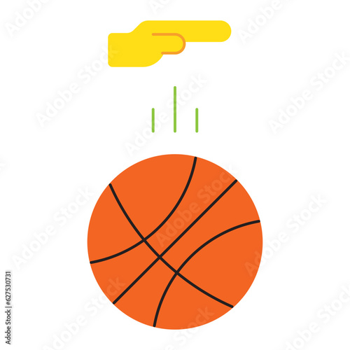 Basketball dribble illustration