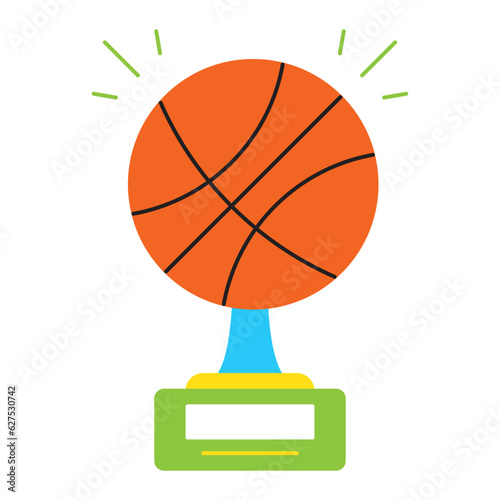 Basketball throphy illustration