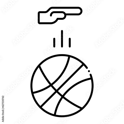 Basketball dribble illustration