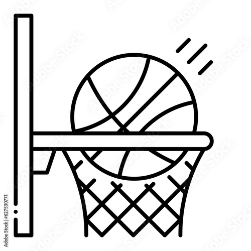 Basketball dunk illustration