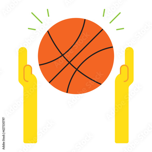 Basketball battle illustration
