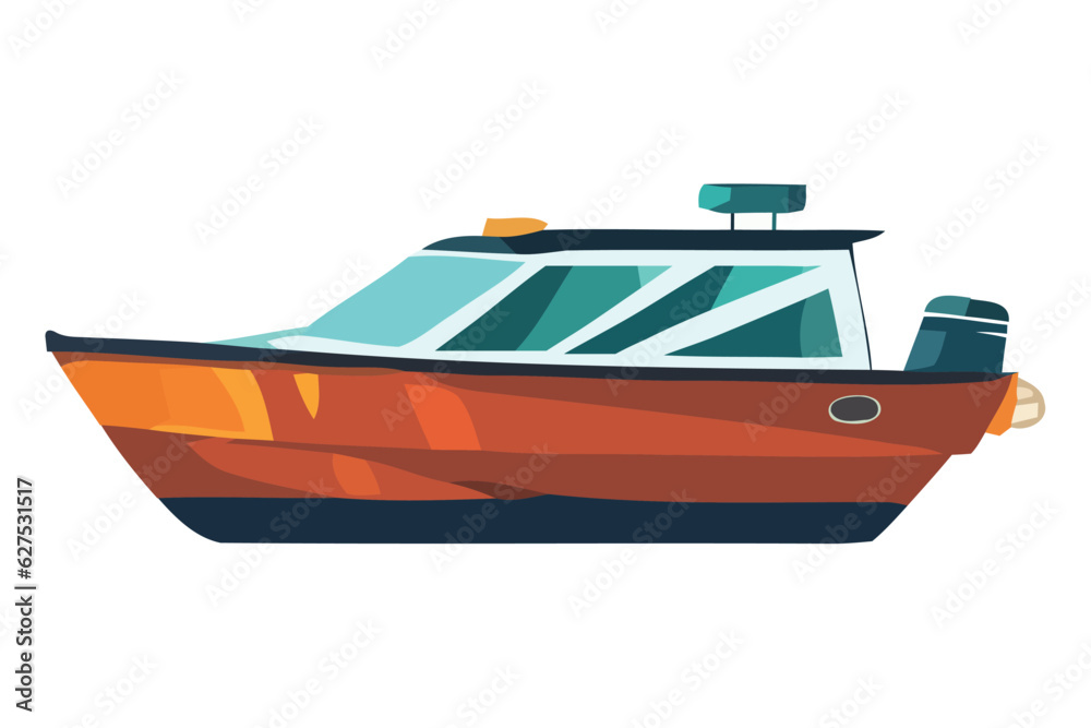 Modern nautical vessel sailing Modern nautical vessel sailing