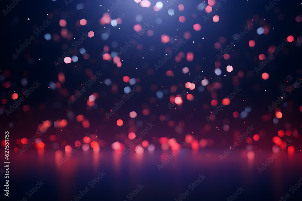 abstract background with bokeh light blue red purple colorful gradient background, AI generate