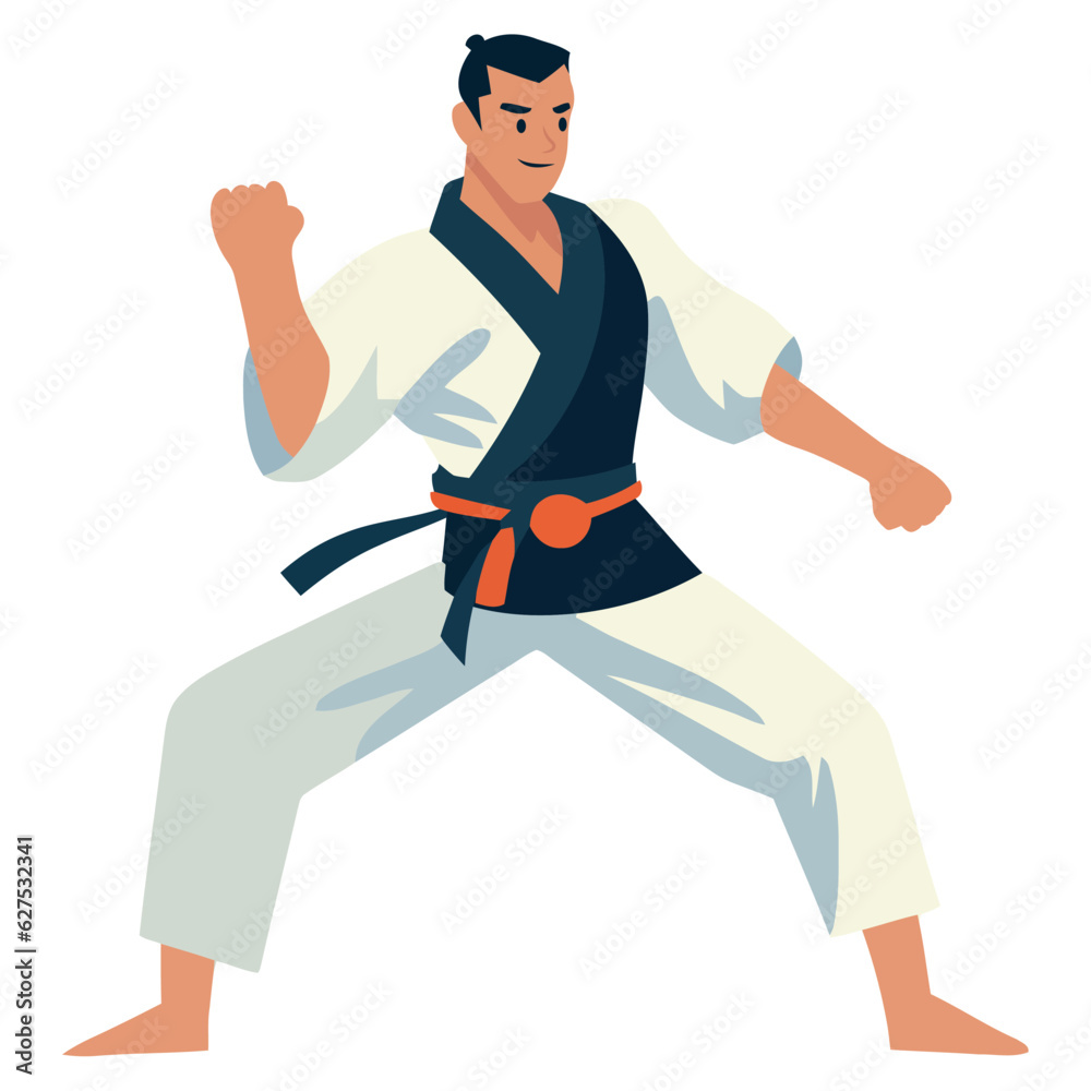 Fototapeta premium muscular athlete with Taekwondo uniform