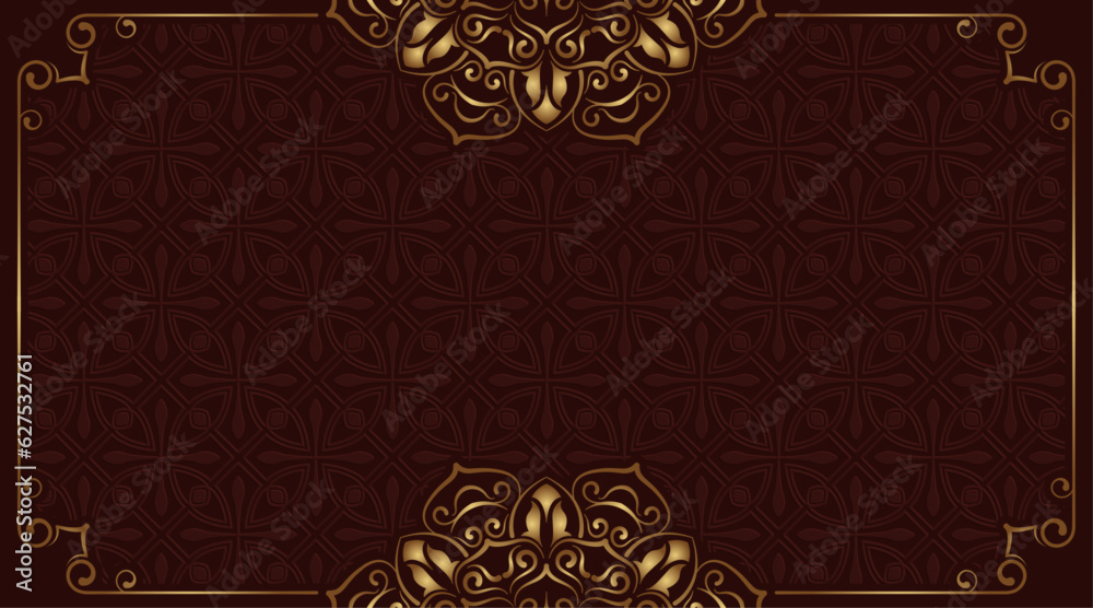 Luxury background with golden mandala ornament