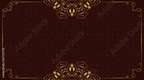 Luxury background with golden mandala ornament