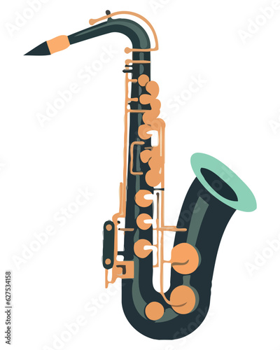 black brass saxophone