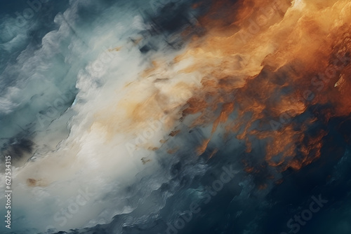 abstract watercolor background splash of navy blue orange design, AI generate © Black Pig
